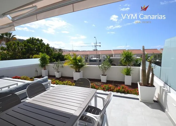 New Apartment In Las Terazzas De Costa Adeje. Big Terrace With A Garden, Heated Pool And Private Parking